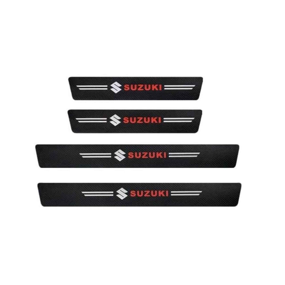 4Pcs Carbon Fiber Car Door Sill Protector For Suzuki Sx4 Scross 2021Â2023, ScratchâResistant Strips 9073542071013