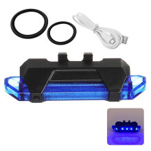 (OPP Package, Blue) LED Bike Rear Tail Light Mountain Bike Tail Warnings Light for Road Mountain Bike