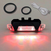 (OPP Package, Red and White Light) LED Bike Rear Tail Light Mountain Bike Tail Warnings Light for Road Mountain Bike
