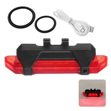 (OPP Package, Red) LED Bike Rear Tail Light Mountain Bike Tail Warnings Light for Road Mountain Bike