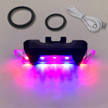 (OPP Package, Red and Blue Light) LED Bike Rear Tail Light Mountain Bike Tail Warnings Light for Road Mountain Bike