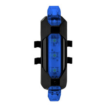 (Card Package, Blue) LED Bike Rear Tail Light Mountain Bike Tail Warnings Light for Road Mountain Bike