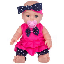 (A) 12in Vibrant Lifelike Sleeping for Doll Nursery Room Pretend for Play Game Kids