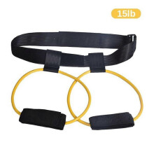 (Yellow) 15-35Lb adjustable fitness resistance bands elastic band butt legs muscle training band - PW