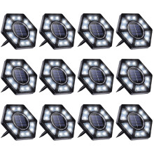 (12pcs, White) Solar Charging Buried Light, Stylish Garden Decorative Lamp - Automatic Lighting Night Lamp for Parks Lawns Patios