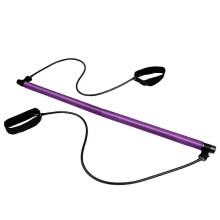 (Purple) Yoga pilates bar fitness expand exercise stick gym sport resistance bands - PW