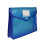 (Blue) Three-Dimensional Plastic File Bag A4 B4 Transparent Document Storage Organizer 1
