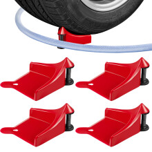 4 Pcs Car Hose Guide and Tire Hose Roller for Car Washing, Anti‑Snag Design, Durable Plastic, Red