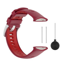 (Red) Watch Bracelet Band Protective Waterproof Silicone Strap for Polar Vantage V2