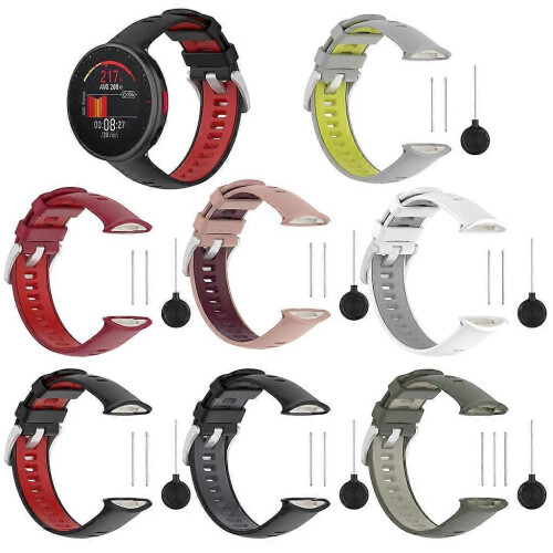 (Red) Watch Bracelet Band Protective Waterproof Silicone Strap for Polar Vantage V2 2