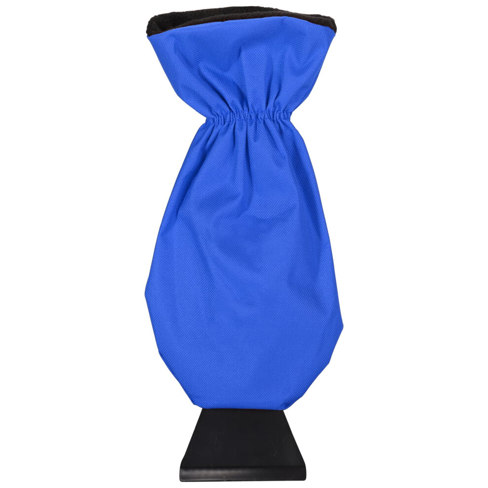 Ice Scraper Mitt For Car Windshield, Waterproof Thermal Protection Snow Remover Glove With Warm Chenille Lining, Blue 9351714549974