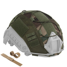 Tactical Helmet Cover Medium, Breathable Camo Mesh Airsoft Cover for FAST MICH Helmets, Adjustable Fit