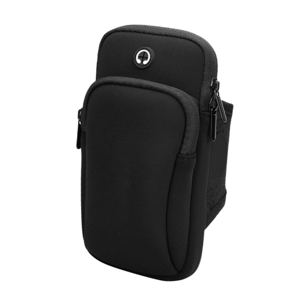 Running Armband Phone Holder With Secure Zipper, Durable Fabric, Earphone Hole For Gym And Fitness 9351714550383