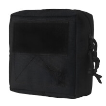 Tactical Waist Bag Nylon Sports Utility Pouch with Secure Zipper Closure and Belt Attachment BLK