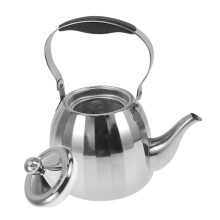 Stainless Steel Teapot for Stovetop and Camping, Fast Heating Kettle with Heat‑Resistant Handle