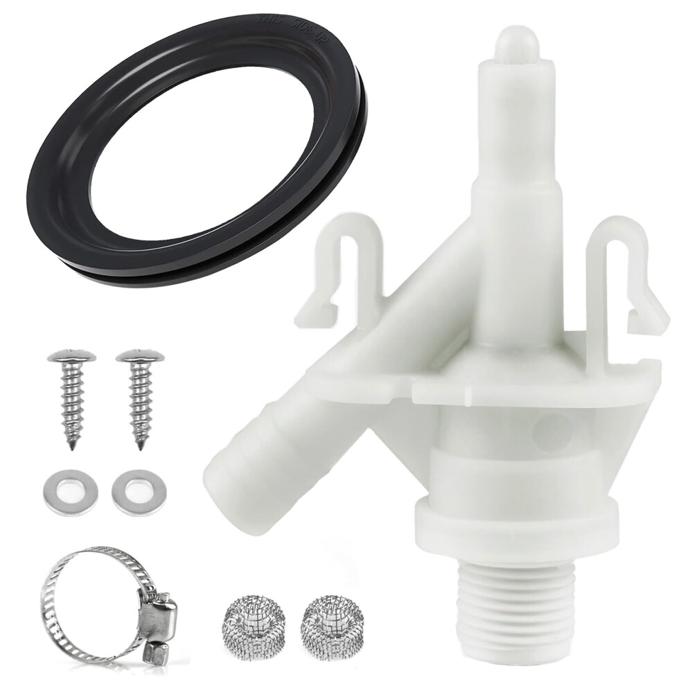 Rv Toilet Water Valve Replacement Kit For Dometic 300 310 320, Leakproof Durable Design, Camper Pedal Flush Parts 9771547925279