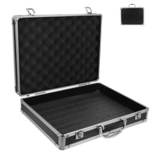 Aluminum Tool Box with Shockproof Protective Design, Large Storage Capacity, Professional Black Finish