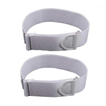 2Pcs White Shirt Sleeve Garters Adjustable Elastic Armbands for Men and Women Anti‑Slip Holders
