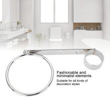 Chrome Plated Wall-Mount Hairdryer Holder, 2 Hoops