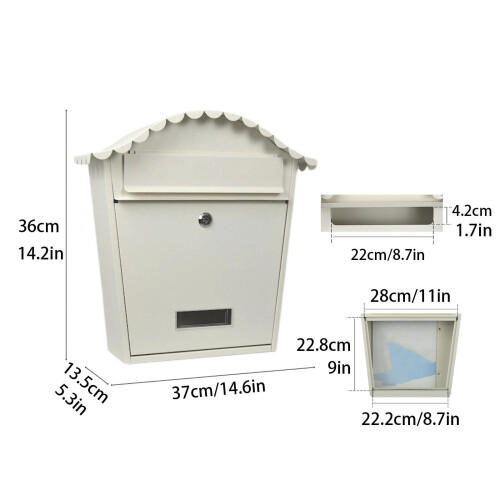 Large Capacity Wall Mount Mailbox with Secure Locking Design, RustResistant Metal Mailbox for Home or Office Entryway Red 1