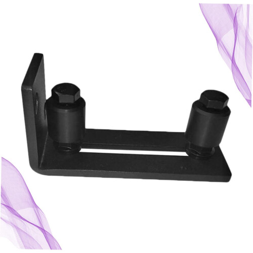 Heavy Duty Sliding Barn Door Hardware Kit with Adjustable Floor Guide for Smooth Rolling Action 2