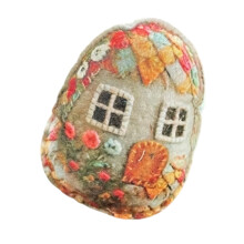 Handmade Felt Fabric Eggs Shape House Craft Set For Adult Kid-C