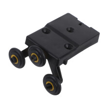 Sliding Door Roller Guide for Wardrobe and Shower Doors Black Wheels Quiet Durable Design