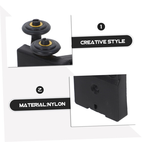 Sliding Door Roller Guide for Wardrobe and Shower Doors Black Wheels Quiet Durable Design 2