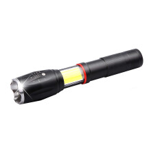 Ultra Bright 800 Lumens LED Work Flashlight with 5 Modes, Compact Tactical Handheld Light (Black)
