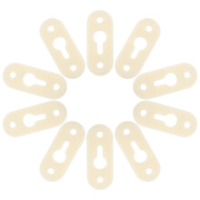 10pcs Plastic Corner Brackets with Keyhole Hangers, Heavy Duty Shelf Brackets for Mirrors and Frames