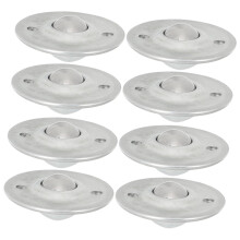 8pcs Ball Transfer Units Heavy Duty Steel Caster Wheels 360 Smooth Movement for Furniture