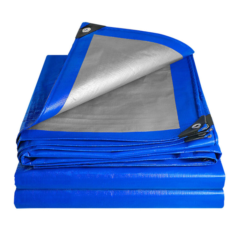 10 Mil Heavy Duty Waterproof Tarp With Rustproof Grommets, Uv Resistant Reinforced Outdoor Cover For Camping And Construction 9771547925927