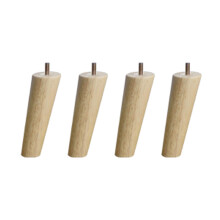 Solid Oak Wood Furniture Legs 4pcs 20cm HeavyDuty Load Bearing Mid Century Modern Sofa Legs with M8 Thread