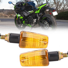 1 Pair Waterproof Turn Signal Light, Black/Yellow