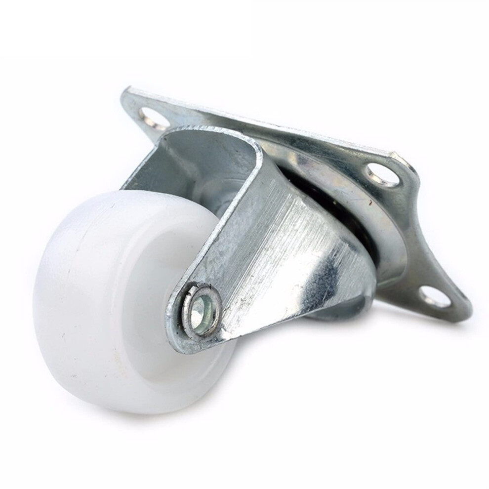 4Pcs 1.5 Inch White Nylon Swivel Casters Wheels For Furniture, Smooth Quiet Rolling Dual Bearings 9073542072867