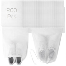 200 Pcs Travel Shoe Bags, Dustproof Drawstring Non Woven Organizers, Breathable Storage Pouches for Closet and Travel