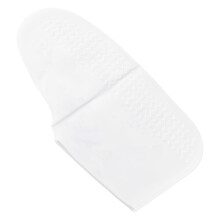Waterproof Silicone Overshoe Adults White Rain Resistant Shoe Cover (L)