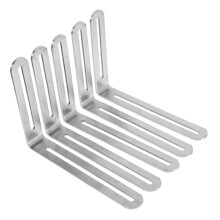 Stainless Steel Corner Brackets 5pcs Heavy Duty L Shaped Brackets for Furniture Reinforcement Shelves