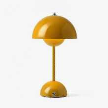 (Yellow) Nordic Rechargeable Flower Table Lamp Bedside Desk Lamp Mushroom Bedroom Table Decoration Night Table Lamp Night Lights_m24