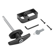 Durable Zinc Alloy Barn Door Lock Handle with Keys for Garage Door, Secure Keyed Lock, Easy Installation