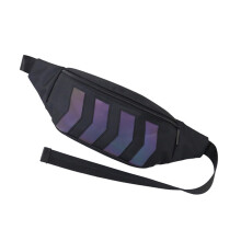 Reflective Fanny Pack Black Waist Bag for Running and Gym with Adjustable Strap Lightweight Design