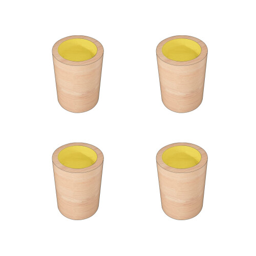 4 Pack Solid Wood Furniture Risers 10cm Height Boost HeavyDuty Pine Legs for Bed Sofa Table