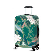 XL Luggage Cover 3032 Inch Suitcase Protector with Scratch‑Resistant Easy‑Clean Fabric and Green Leaves Design