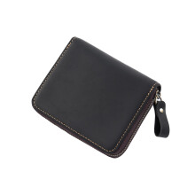 Leather Passport Wallet RFID Blocking Protection, Buffalo Leather 24‑Slot Accordion Travel Organizer, Black