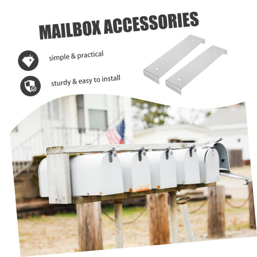 Mailbox Mounting Bracket Kit 8Inch Metal Mailbox Installation Set Secure Mounting No Wobble Easy Install 1