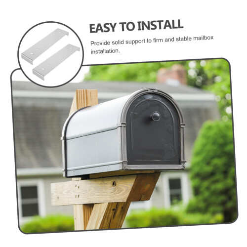 Mailbox Mounting Bracket Kit 8Inch Metal Mailbox Installation Set Secure Mounting No Wobble Easy Install 2
