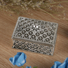 12PCS Plastic Square Treasure Chest Candy Boxes for Weddings & Parties Silver