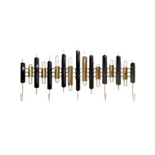 Modern Wall Mounted Coat Rack with 5 Polished Metal Hooks, SpaceSaving Organizer for Entryway and Bedroom