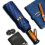 Windproof Travel Umbrella Automatic Open Close with Solid Wood Handle Compact Folding Business Blue 1