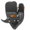 Archery Finger Tab Size S Black Grey Leather 1